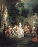 Jean-Antoine Watteau Wenetian festivitles china oil painting reproduction